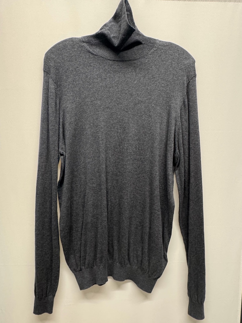 MASSIMO DUTTI Cashmere/Silk/Cotton Turtleneck Sweater, Charcoal Grey
